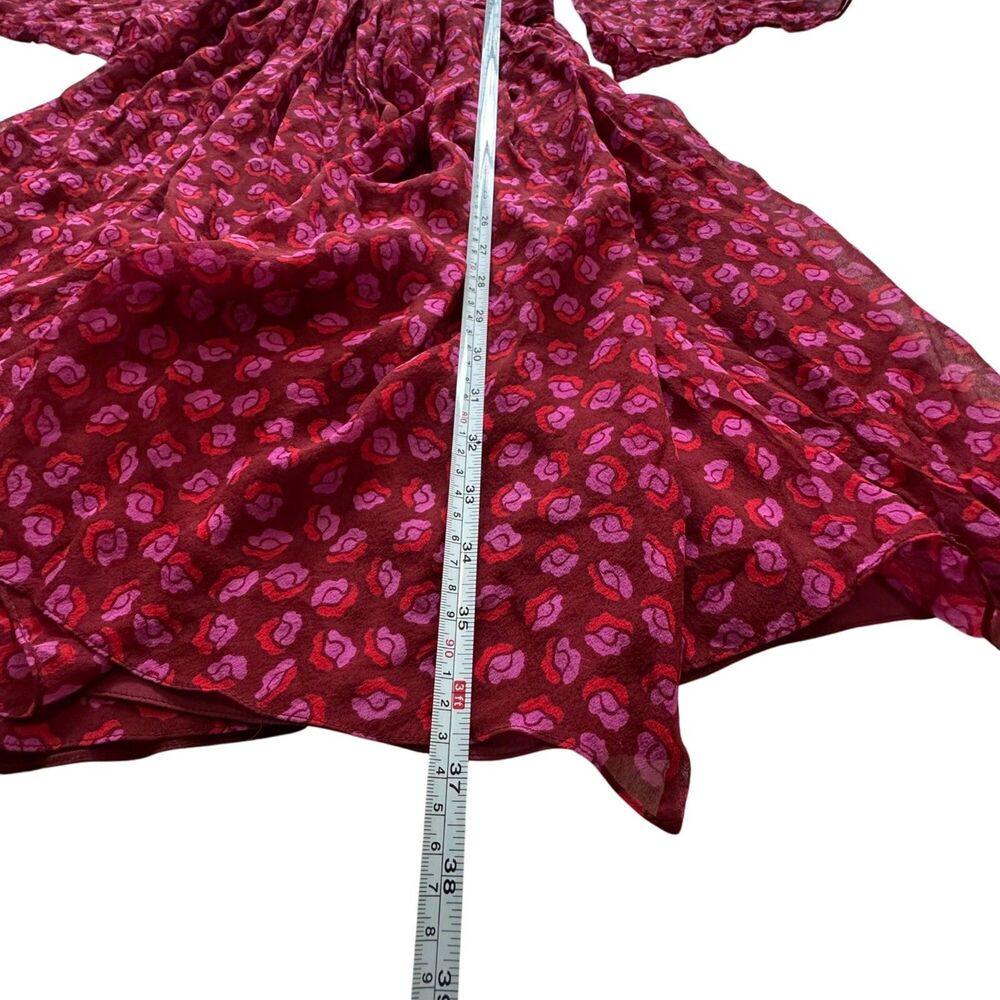 Diane Von Furstenberg ASO Zoey Dutch ALICIA Ballet Rose Garnet Wrap Dress Sz 0 - Picture 16 of 16